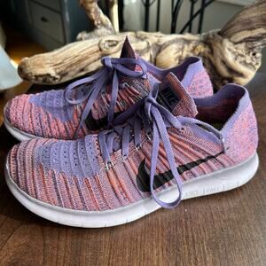 Nike Free Rn Flyknit pink purple Women’s Size 8